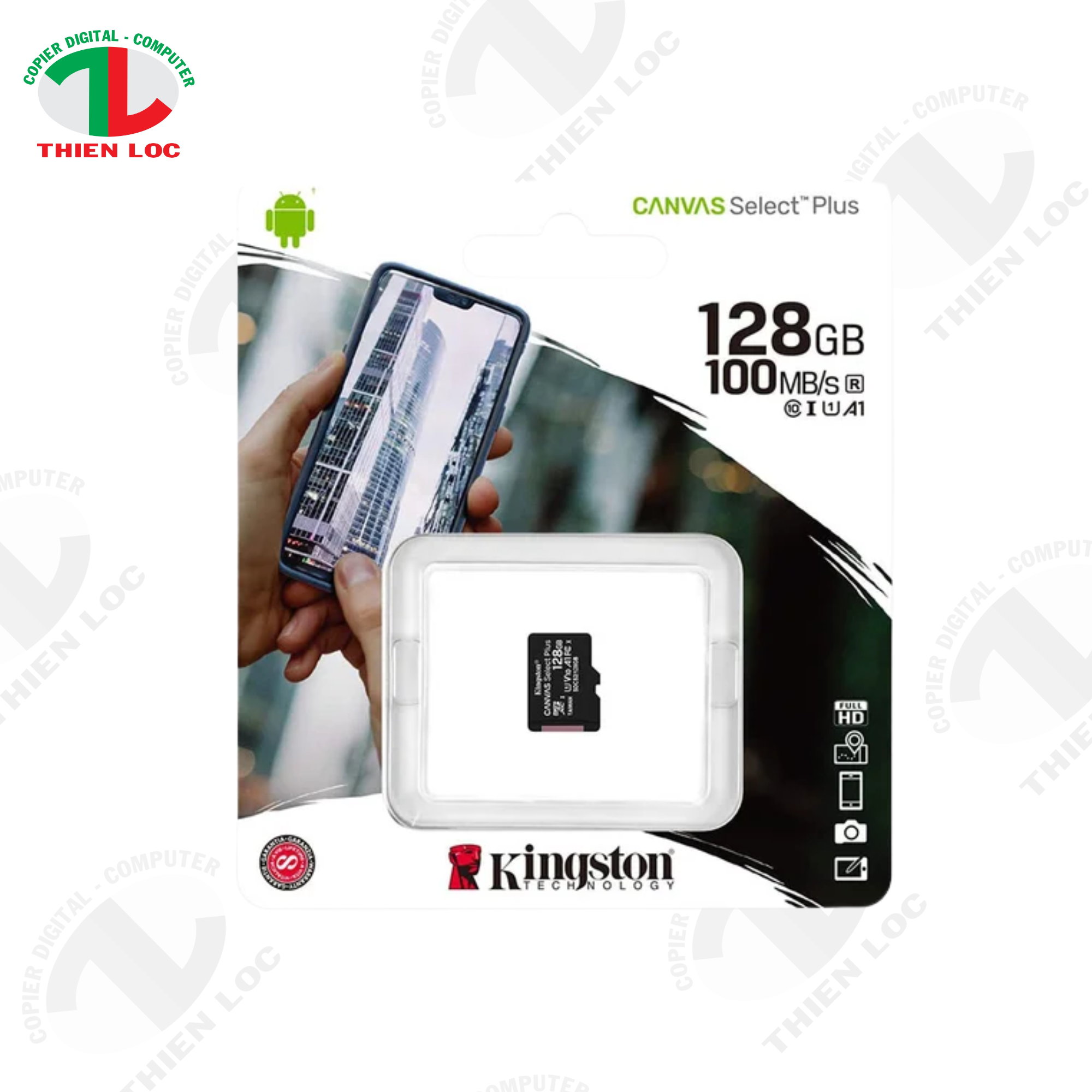 Thẻ Nhớ KINGSTON 128GB MicroSD Select Pls 100R Class 10 SDCS2/128GBSP