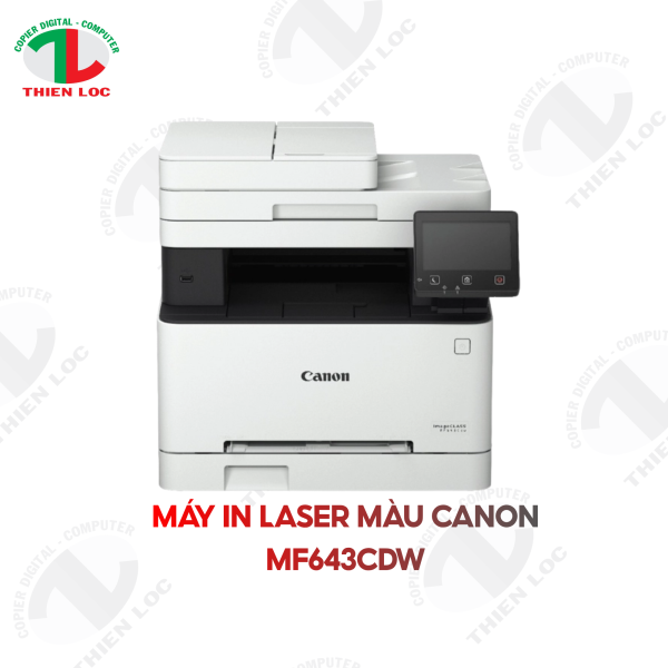 MÁY IN LASER MÀU CANON MF643CDW (A4/A5/ IN/ COPY/ SCAN/ ĐẢO MẶT/ ADF/ USB/ LAN/ WIFI