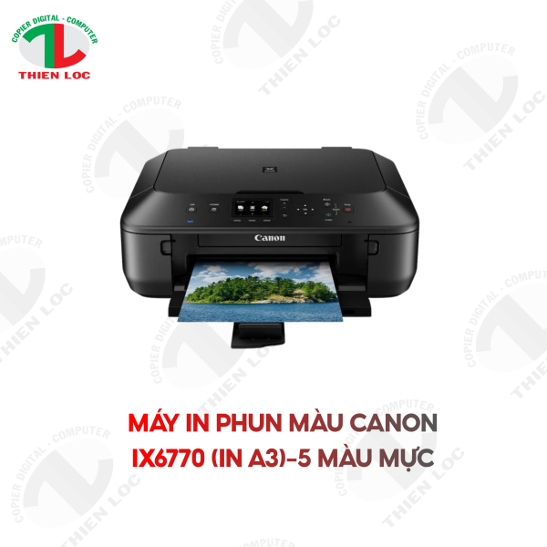 MÁY IN PHUN MÀU CANON IX6770 (IN A3)-5 MÀU MỰC
