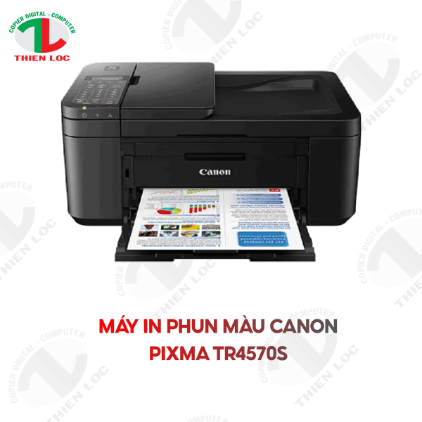 MÁY IN PHUN MÀU CANON PIXMA TR4570S (A4/A5/ COPY/ SCAN/ FAX/ ĐẢO MẶT/ USB/ WIFI)