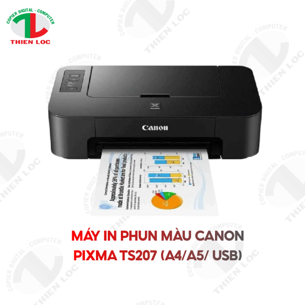 MÁY IN PHUN MÀU CANON PIXMA TS207 (A4/A5/ USB)